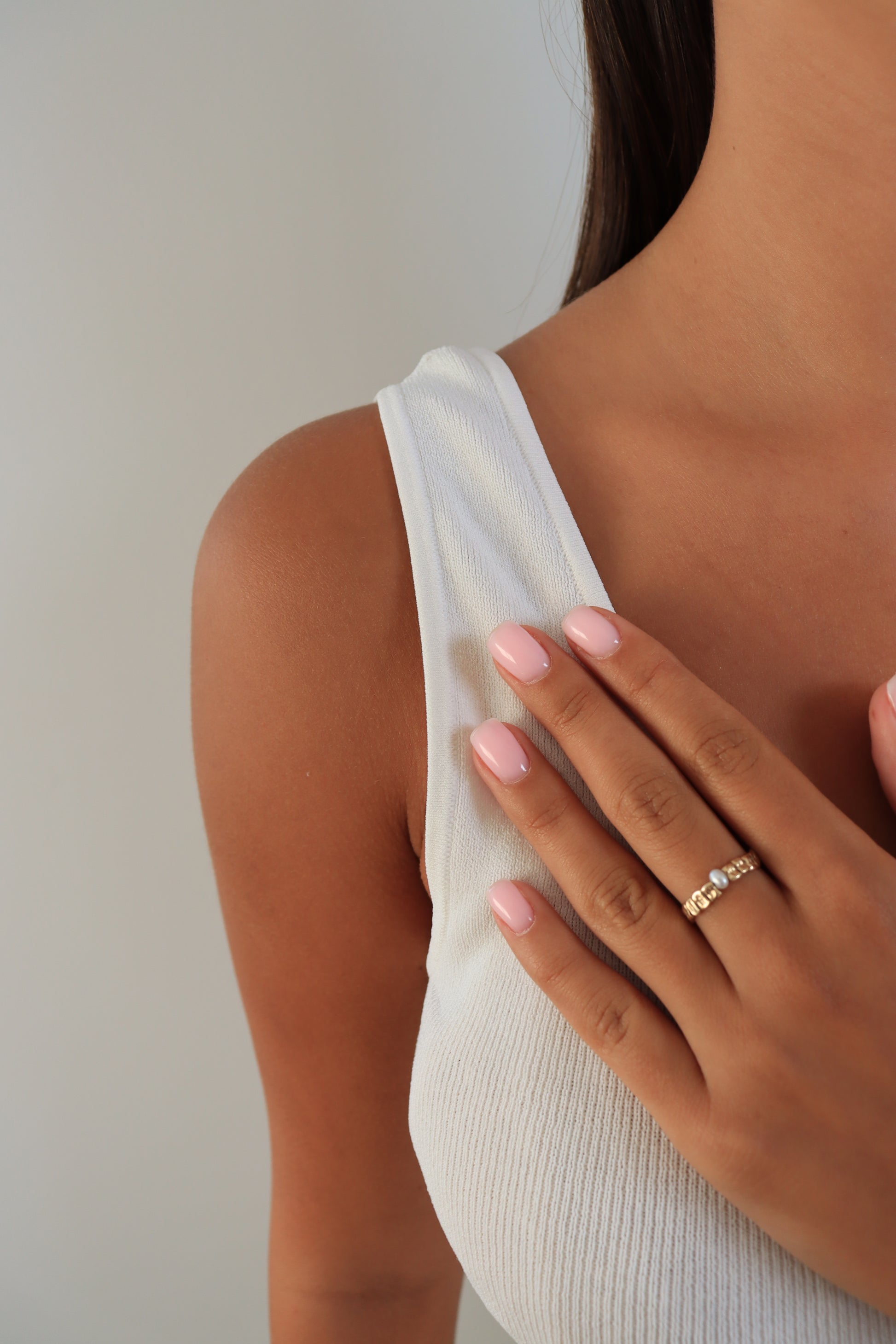 ADRIA GOLD PEARL RING