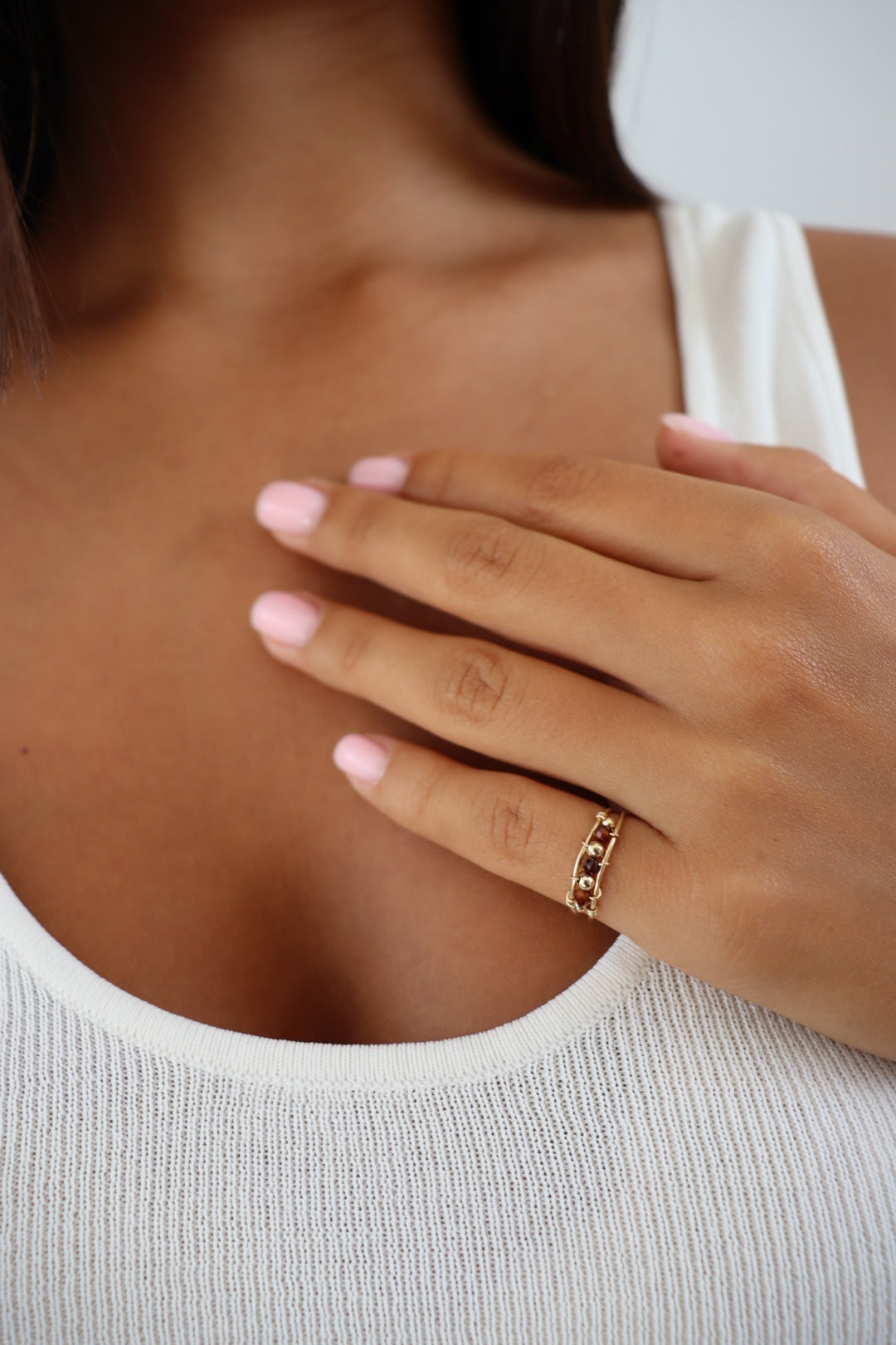 LORA GARNET RING